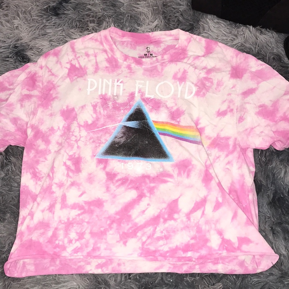 Pink tie die Pink Floyd band tee